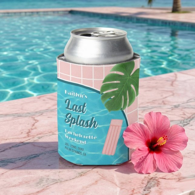 Porta-lata Last Splash Bachelorette Weekend Pool Party Favor (Criador carregado)