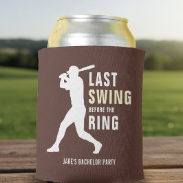 Porta-lata Last Swing Before the Ring Baseball Bachelor Party