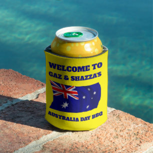 Porta-lata Lata de churrasco personalizada com bandeira austr