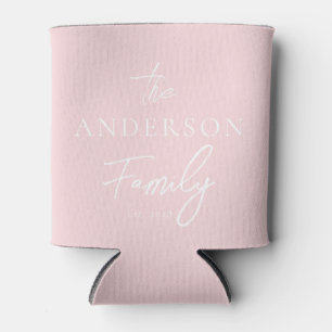 Porta-lata Lata de Nome de Família Escrito à Mão Pink Whisper