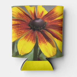 Porta-lata Lata Floral Amarela e Bronze Rudbeckia