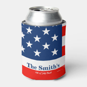 Porta-lata Lata Resfriadora Bandeira Americana Rústica Person