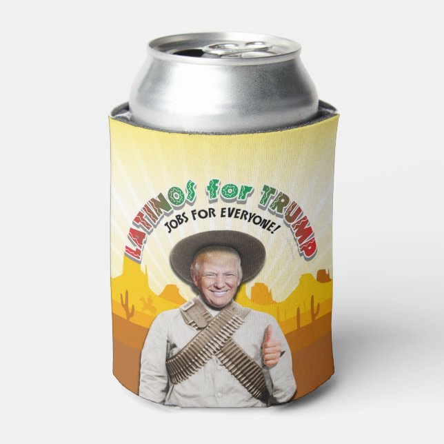 Porta-lata LATINOS PARA TRUMP Hispânico Pancho Villa Bandito (Can Front)