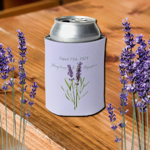 Porta-lata Lavanda de safra para casamentos personalizados