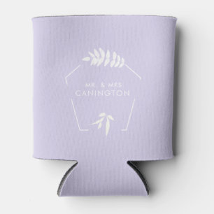 Porta-lata Lavanda Wedding Sr. & Sra. Can Cooler