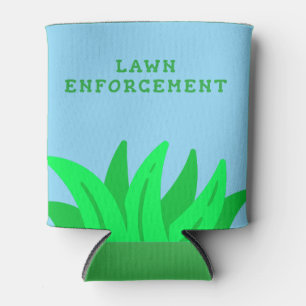 Porta-lata Lawn Enforcement Beverage Cooler   Cuidado Engraça