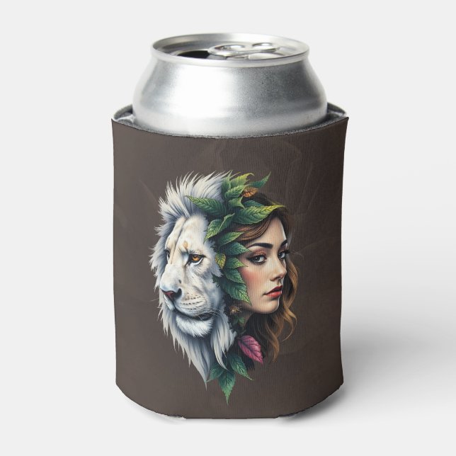 Porta-lata Leão Branco e Mulher (Can Front)