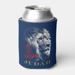 Porta-lata Leão de Judah Marinho Vermelho Dourado Azul