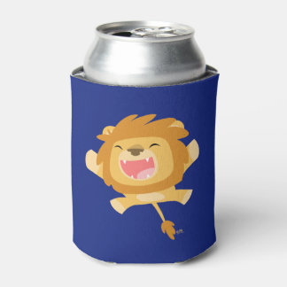 Porta-lata Leão de Salto de Cartoon Bonito