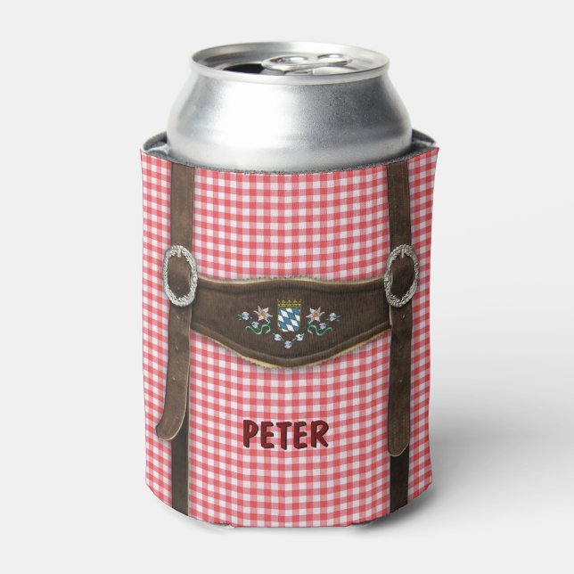 Porta-lata Lederhosen Can Cooler Bavarian (Can Front)