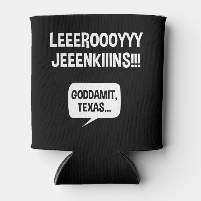 Porta-lata Leeroy Jenkins Texas (Frente)