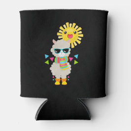 Porta-lata Legal Llama e sorrindo Kawaii Sun