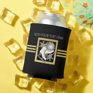 Porta-lata Legal negro e Dourado esfolamento de gelo