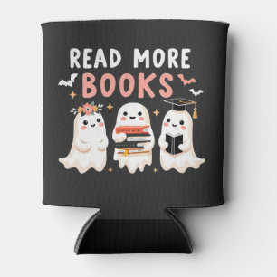Porta-lata Leia mais livros Spooky Halloween Ghost Book Lover