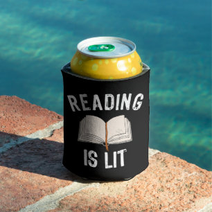 Porta-lata Leitura é Lit - Leitura de livros de literatura - 