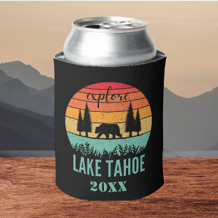Porta-lata Lembrança Personalizada Retro do Lago Tahoe Califó