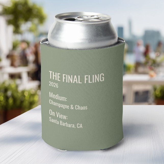 Porta-lata Lembrancinha de despedida de solteira com rótulo d (Criador carregado)