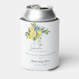 Porta-lata Lemon  Blue Citrus Fruit Summer Baby Shower