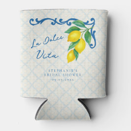 Porta-lata Lemon Blue La Dolce Vita Italiana Inspirou Bridal