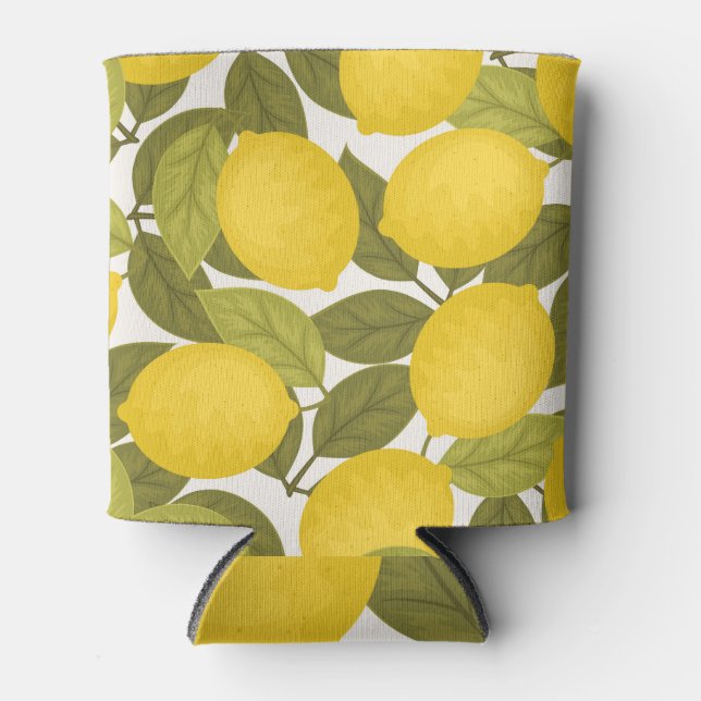 Porta-lata Lemon Garden: Papel de parede sem fim com vinheta (Frente)