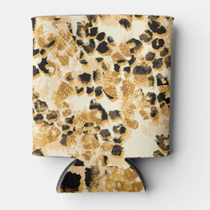 Porta-lata Leopard Chic: Elegância de Padrão Vintage.