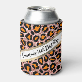 Porta-lata Leopard Girly Cheetah Chic Birthday