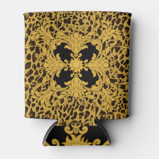 Porta-lata Leopardo Barroco, Impressão Animal Ornamentado