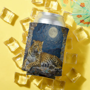 Porta-lata Leopardo Majestoso na Saliência do Penhasco