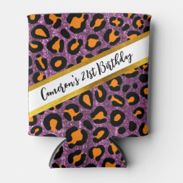 Porta-lata Leopardo roxo Menino Cheetah Quic Aniversário