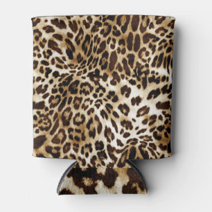 Porta-lata Leopardo Vibrante: Design de Têxteis Coloridos.