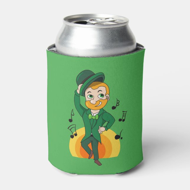 Porta-lata Leprechaun dançante, Rua. (Can Front)