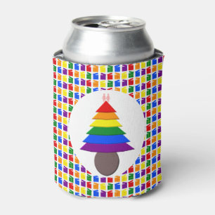 Porta-lata Lésbicas Árvore de Natal Rainbow e Presentes