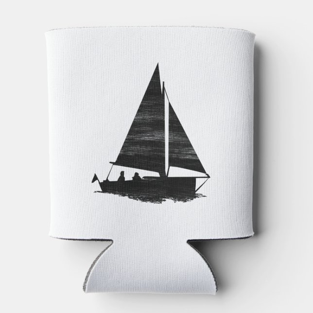 Porta-lata Letterpress Style Sailboat (Traseira)