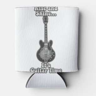 Porta-lata Levanta-te e brilha. é hora do violão. preto e bra