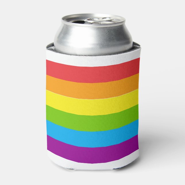 Porta-lata LGBTQ PRIDE Rainbow Stripes (Can Front)