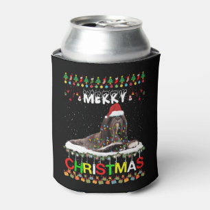 Porta-lata Lhasa Apso Árvore de Natal Light Pajama Xmas Dog