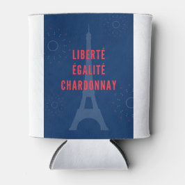Porta-lata Liberté Égalité Chardonnay Engraçado Torre Eiffel