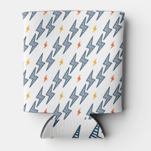 Porta-lata Lightning Bolts Doodle Seamless Flash