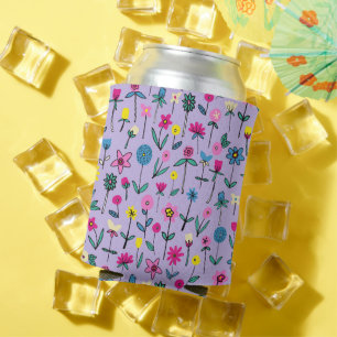 Porta-lata Lilac Floral Can Cooler