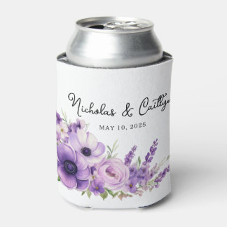 Porta-lata Lilac Watercolor Chá de panela Floral