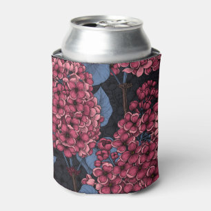 Porta-lata Lilás vermelho em azul escuro