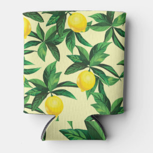 Porta-lata Limão de vindima, padrão decorativo sem costura