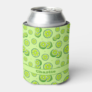 Porta-lata Limão verde fatias de Fruta padronizadas de verã