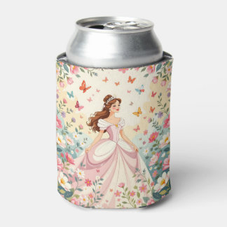 Porta-lata Linda princesa com borboletas