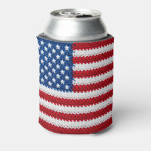 Lindo Crochê Bandeira Americana Vermelho Branco Az