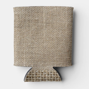 Porta-lata Linen Bruto: Tecido natural texturizado.