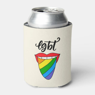 Porta-lata Língua arco-íris LGBT