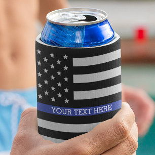 Porta-lata Linha Azul Fino - Personalizado com Sinalizador Am