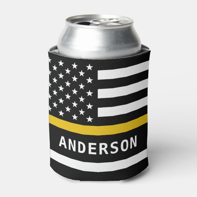 Porta-lata Linha Dourada fina 911 Personalizada do Sinalizado (Can Front)