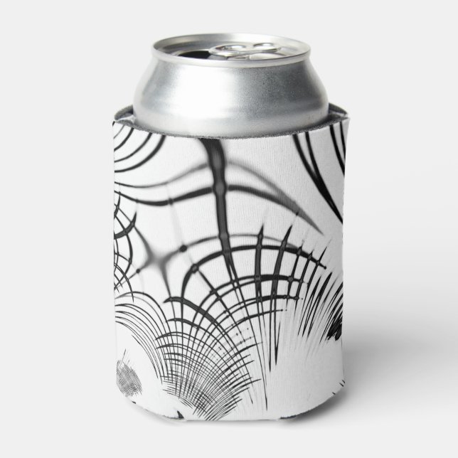 Porta-lata Linhas de cinza cruzadas nos lembram desenhos de g (Can Front)